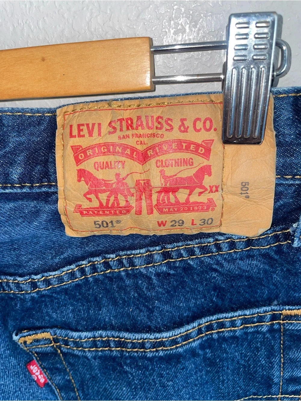 Levi's Men's Dark Blue Straight Jeans 29 x 30